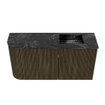 Mondiaz JOYA-DLUX 81.6cm toiletmeubel - ronding links kleur Shadow - Wastafel FAYE positie Rechts Zonder kraangat kleur Lava. SW1422897