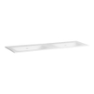 BRAUER Glacier Meuble lavabo - 140x46x2cm - trop-plein - 2 lavabos à gauche et à droite - 2 trous de robinet - Finestone mat blanc SW86537