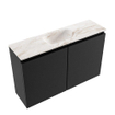 MONDIAZ TURE-DLUX Meuble toilette - 80cm - Urban - EDEN - vasque Frappe - position centrale - 1 trou de robinet SW1102618