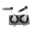 QAZQA Alberto Inbouwspot set - 2 spots - 11x17.5cm - inclusief led lamp helder - IP44 - Rechthoek - Zwart SW1477241