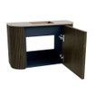 Mondiaz JOYA-DLUX Meuble de toilettes 63,2 cm - arrondi à gauche et à droite couleur Shadow - Lavabo FAYE position Centrale Sans trou de robinet couleur Arena. SW1424844