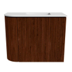 Mondiaz JOYA 51.6cm toiletmeubel - ronding links kleur Ruby - Wastafel FAYE positie Rechts 1 kraangat kleur Talc. SW1421812
