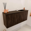 Mondiaz JOYA 90cm meuble de salle de bains WC - couleur Walnut - Vasque FAYE position Droite 1 trou de robinet couleur Urban. SW1421346