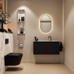 MONDIAZ TURE-DLUX Meuble toilette - 100cm - Urban - EDEN - vasque Glace - position centrale - 1 trou de robinet SW1103124