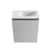 MONDIAZ TURE-DLUX Meuble toilette - 40cm - Plata - EDEN - vasque Ostra - position droite - sans trou de robinet SW1104976