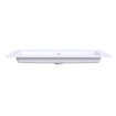 Arcqua Mira Lavabo encastré - 121x46x1.5cm - vasque simple - sans trou de robinet - marbre de synthèse - blanc mat SW1581382
