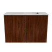 Mondiaz JOYA-DLUX 60cm toiletmeubel - kleur Ruby - Wastafel FAYE positie Rechts Zonder kraangat kleur Glace. SW1423552