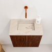 Mondiaz JOYA-DLUX 40cm toiletmeubel - kleur Ruby - Wastafel FAYE positie Midden Zonder kraangat kleur Frappe. SW1423474