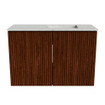 Mondiaz JOYA-DLUX 60cm toiletmeubel - kleur Ruby - Wastafel FAYE positie Rechts Zonder kraangat kleur Opalo. SW1423683