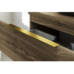 Thebalux onderkast type2 120cm 1x lade opbouwgreep Noëlla met frame mat zwart en 1x inleg  2x uitsparing tbv wastafels Epic Slimline Soft en Glacier incl witte sifonset SW769276
