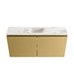 MONDIAZ TURE-DLUX Meuble toilette - 100cm - Oro - EDEN - vasque Frappe - position centrale - sans trou de robinet SW1102946