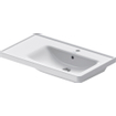 Duravit D-Neo lavabo avec WonderGliss 80x48x17cm 1 trou de robinet rectangulaire Céramique Blanc SW640466
