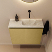 MONDIAZ TURE-DLUX Meuble toilette - 60cm - Oro - EDEN - vasque Ostra - position droite - sans trou de robinet SW1104964