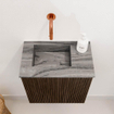 Mondiaz JOYA-DLUX Meuble de toilette 40cm - couleur Walnut - Vasque FAYE position Gauche Sans trou de robinet couleur Sombra. SW1424689