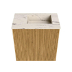 Mondiaz JOYA-DLUX Meuble de toilette 40cm - couleur Chêne - Vasque FAYE position Droite 1 trou de robinet couleur Nata SW1423990