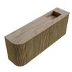 Mondiaz JOYA-DLUX Meuble de salle de bains 101,6cm - arrondi gauche couleur Dusk - Vasque FAYE position Droite 1 trou de robinet couleur Arena. SW1425781