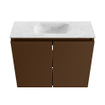 MONDIAZ TURE-DLUX Meuble de toilettes 60 cm Rust. EDEN lavabo Opalo position milieu. Avec 1 trou de robinet. SW1104513
