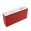 MONDIAZ TURE-DLUX Meuble toilette - 100cm - Fire - EDEN - vasque Frappe - position droite - sans trou de robinet SW1102834