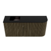 Mondiaz JOYA 91.6cm toiletmeubel - ronding rechts kleur Shadow - Wastafel FAYE positie Links Zonder kraangat kleur Urban. SW1421561