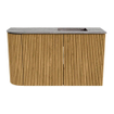 Mondiaz JOYA-DLUX 71.6cm toiletmeubel - ronding links kleur Oak - Wastafel FAYE positie Rechts Zonder kraangat kleur Oza. SW1424110