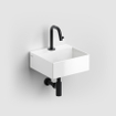 Clou New Flush 1 Lave-main avec bonde et trou de robinet céramique blanc brillant SW106235
