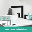 Hansgrohe finoris robinet de lavabo 3 trous 160 bouchon pop up noir mat SW651013