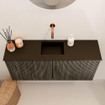 Mondiaz JOYA 90cm toiletmeubel - kleur Shadow - Wastafel FAYE positie Midden Zonder kraangat kleur Urban. SW1421506