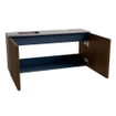 Mondiaz JOYA-DLUX 90cm toiletmeubel - kleur Walnut - Wastafel FAYE positie Links 1 kraangat kleur Sombra. SW1426249