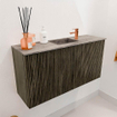 Mondiaz JOYA-DLUX Meuble de toilette 80cm - couleur Shadow - Vasque FAYE position Milieu 1 trou de robinet couleur Oza SW1425035