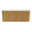 Mondiaz JOYA-DLUX 101.6cm toiletmeubel - ronding rechts kleur Oak - Wastafel FAYE positie Links 1 kraangat kleur Ostra. SW1422243