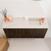 Mondiaz JOYA-DLUX Meuble de toilette 80cm - couleur Walnut - Vasque FAYE position Droite 1 trou de robinet couleur Meli. SW1424420