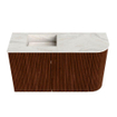 Mondiaz JOYA-DLUX 71.6cm meuble de toilette - arrondi droit couleur Ruby - Vasque FAYE position Gauche 1 trou de robinet couleur Ostra. SW1423797