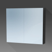 BRAUER Dual Spiegelkast - 80x70x15cm - 2 links- rechtsdraaiende spiegeldeur - MFC - black wood SW242128