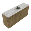 Mondiaz JOYA-DLUX 90cm meuble de toilette - couleur Dusk - Vasque FAYE position Milieu 1 trou de robinet couleur Glace. SW1423152
