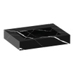 BRAUER Coral wastafel - 60x46x10cm - 1 wasbak - 0 kraangaten - composiet - marmerlook - Nero Marquina SW721036