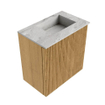 Mondiaz JOYA-DLUX Meuble de toilette 40cm - couleur Chêne - Vasque FAYE position Droite Sans trou de robinet couleur Glace SW1421965