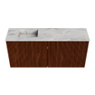 Mondiaz JOYA-DLUX 90cm toiletmeubel - kleur Ruby - Wastafel FAYE positie Links 1 kraangat kleur Glace. SW1423538