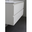 Basic Bella Meuble avec lavabo acrylique 100x55x46cm sans trou de robinet Blanc brillant SW398068