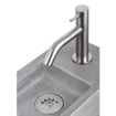 Differnz Force kit lave-mains - 40x22x8cm - Rectangulaire - 1 trou de robinet - Robinet courbé en chrome mat - avec cadre noir - Gris béton SW373124