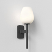 Astro Tacoma Single Applique/Plafonnier - 230V - IP44 - ovale - verre blanc - noir mat SW1566430