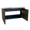 Mondiaz JOYA-DLUX 91.6cm toiletmeubel - ronding rechts kleur Shadow - Wastafel FAYE positie Links Zonder kraangat kleur Oza. SW1425073