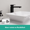 Hansgrohe Vernis robinet lavabo 181 highriser sans bonde noir mat SW651712