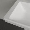 Villeroy & boch subway 3.0 lavabo 55x44x16.5cm rectangle 1 trou pour robinet avec trou de trop-plein pierre blanc mat céramique+ SW702088