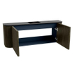 Mondiaz JOYA 113.2cm meuble de salle de bains - arrondis gauche et droite couleur Shadow - Vasque FAYE position Milieu 1 trou de robinet couleur Urban. SW1421543