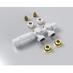 Rosani Classic kit de raccordement de radiateur universelle droite et coudée blanc mat SW736619