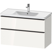 Duravit D-Neo Ensemble de meuble avec meuble sous-lavabo avec 2 tiroirs avec softclose 100x20x48cm incl. lavabo blanc brillant SW642227