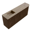 Mondiaz JOYA-DLUX Meuble de salle de bains - 101.6cm - arrondi droit couleur Walnut - Vasque FAYE position Gauche 1 trou de robinet couleur Arena SW1424374