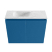 MONDIAZ TURE-DLUX Meuble de toilette 60 cm Jeans. Lavabo EDEN Opalo position gauche. Avec 1 trou de robinet. SW1104353