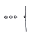 Fortifura Nebbio Badcombinatie-set - thermostaatkraan - wandaansluitbocht met handdouchehouder - gladde doucheslang - staaf handdouche - badvulcombinatie - chroom SW1238008