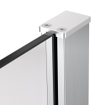Fortifura Galeria Paroi de douche à l’italienne - 100x200cm - paroi en verre arrondie - verre transparent - barre de fixation murale - inox brossé PVD SW1420226